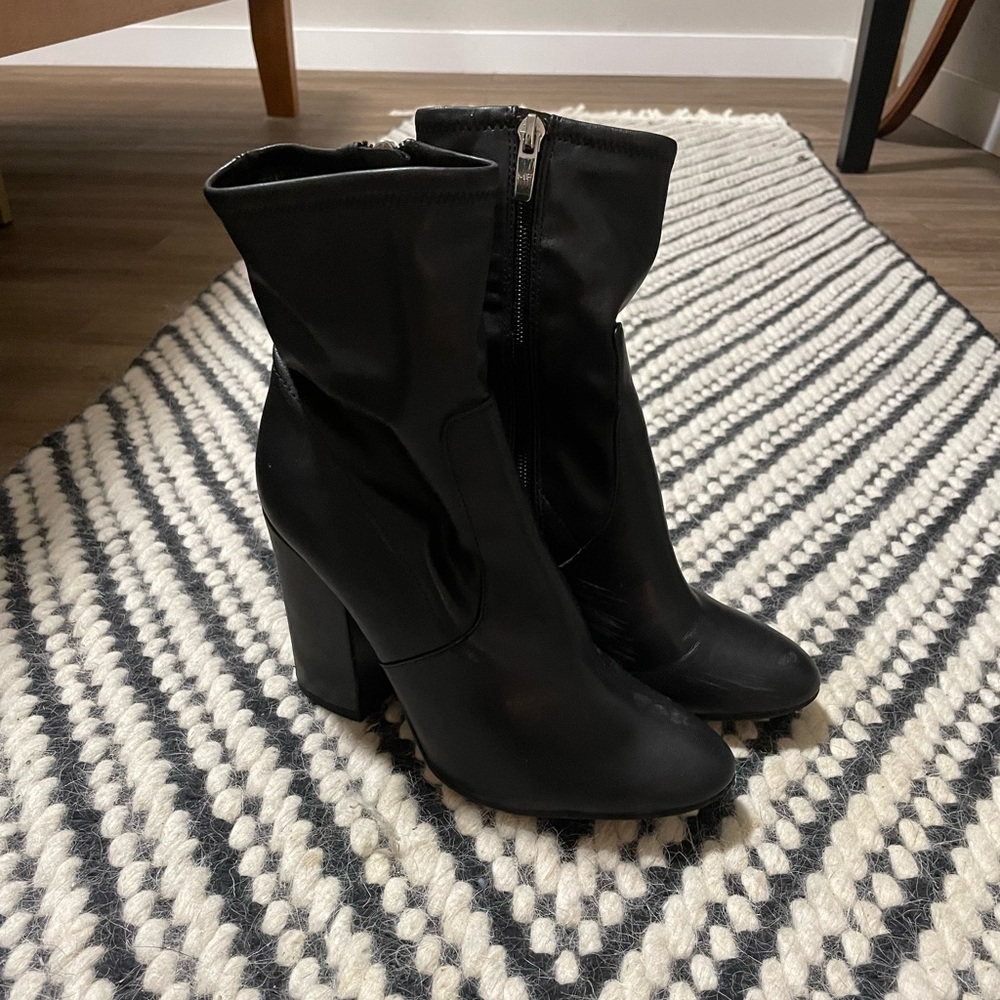 Marc Fisher Blacked Heeled Booties. Size 7.5. - image 2